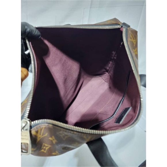 Authentic Louis Vuitton Monogram Macassar Canvas Kitan Bag Black/Brown - Picture 8 of 13
